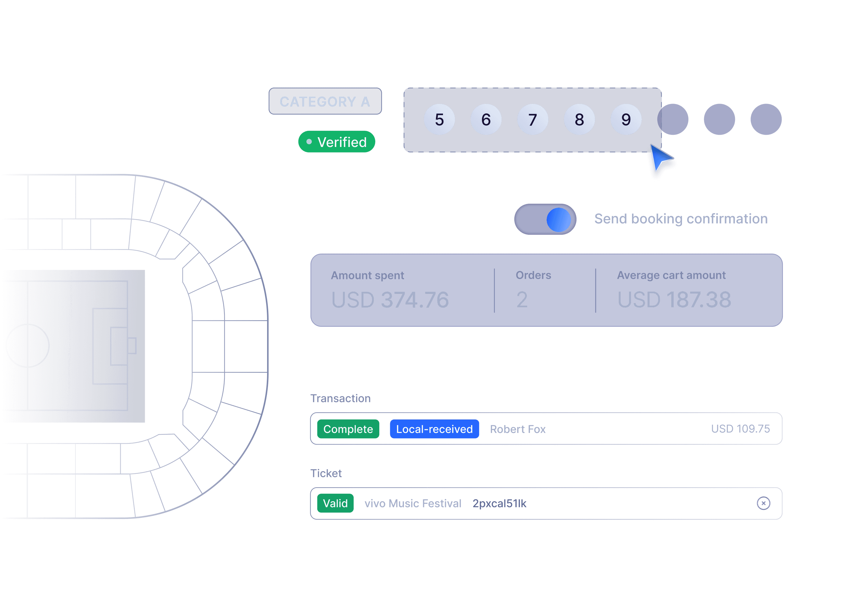 Tickets, seating & access control